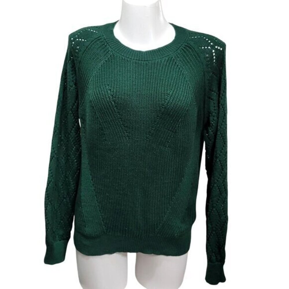 Grace Karin Green Sweater Crew Neck L